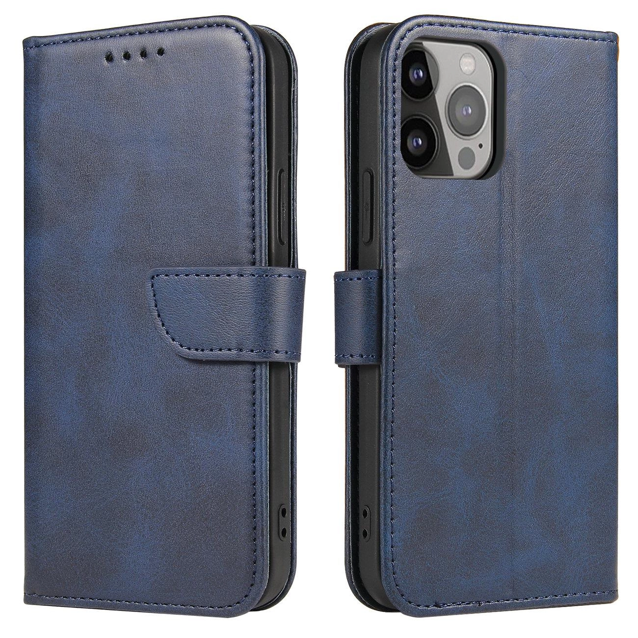Magnētiskais futrālis Samsung S24 Plus ar vāciņu un maku - zils | Magnet Case for with flap and wallet blue