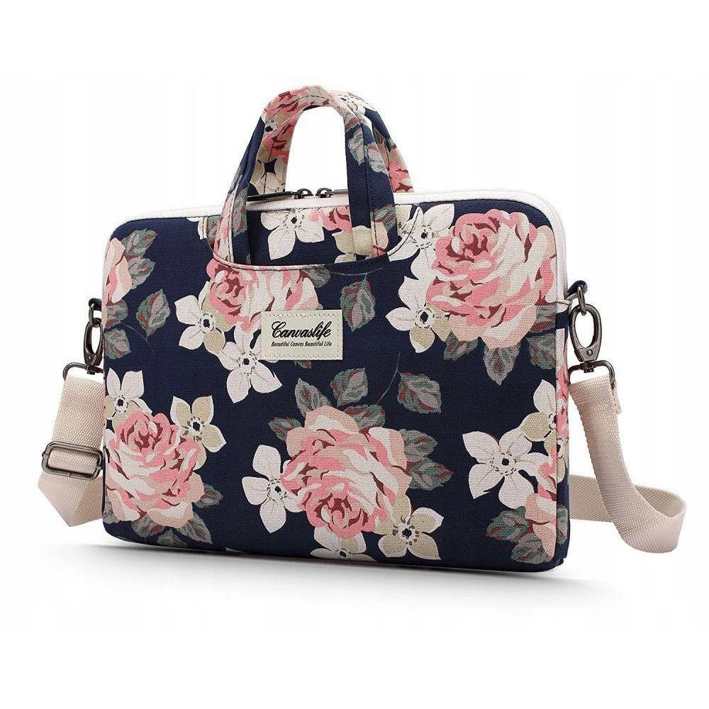 Canvaslife Somas futrālis 13-14" klēpjdatoram - tumši zilā un rozā krāsā | Briefcase bag for a laptop navy...