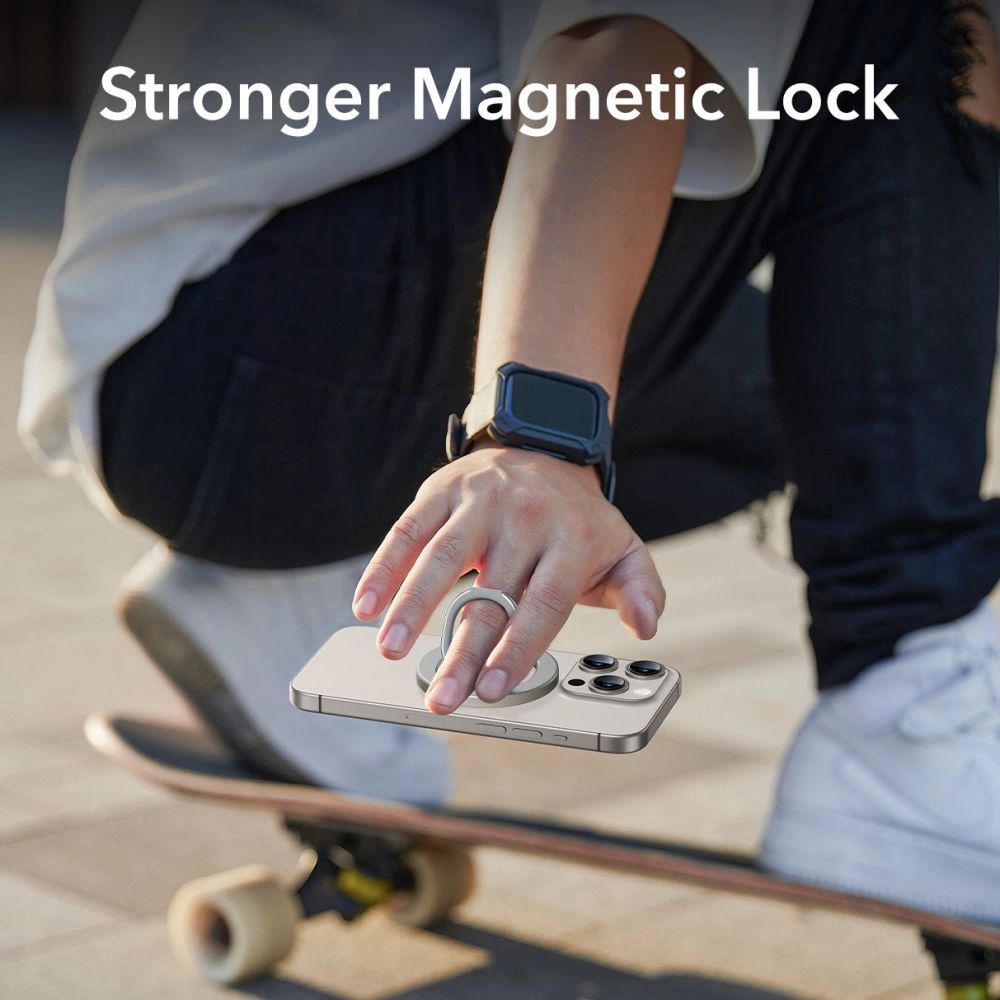 ESR Halolock MagSafe gredzena statīvs tālrunim - titāna krāsā | ring stand for the phone titanium
