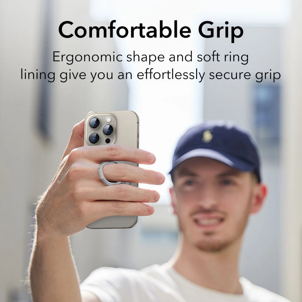 ESR Halolock MagSafe gredzena statīvs tālrunim - titāna krāsā | ring stand for the phone titanium