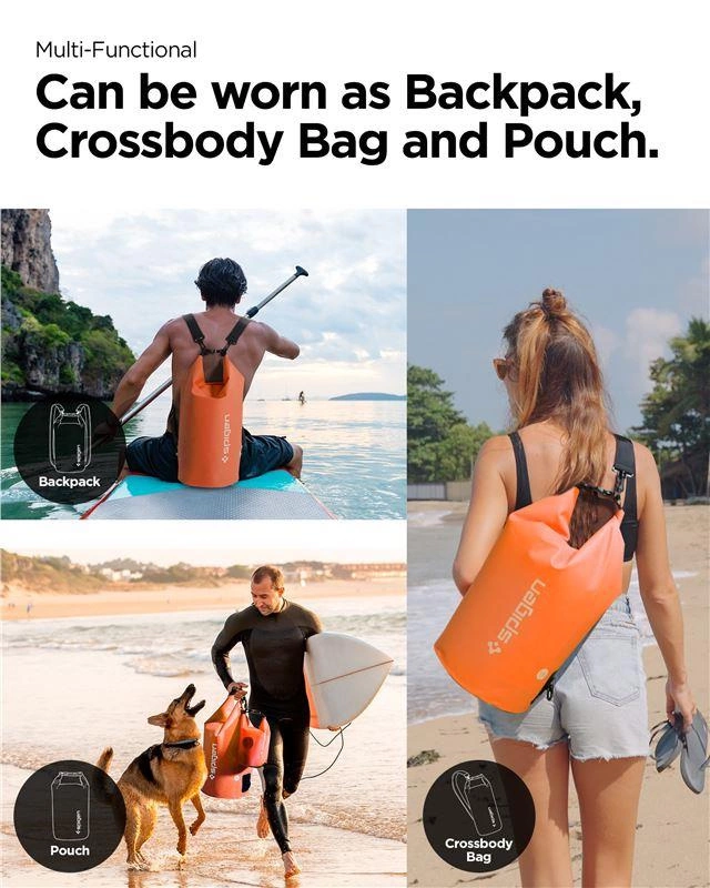 Spigen Aqua Shield A630 bag waterproof 20 l + bag 2 l - orange