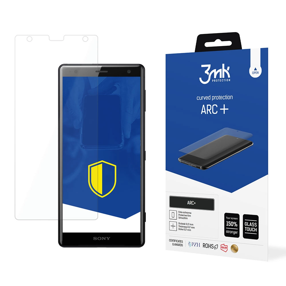 Sony Xperia XZ2 Aizsargplēve uz Visu Ekrānu | 3MK ARC+ Protective Film Rounded Fullscreen Protector