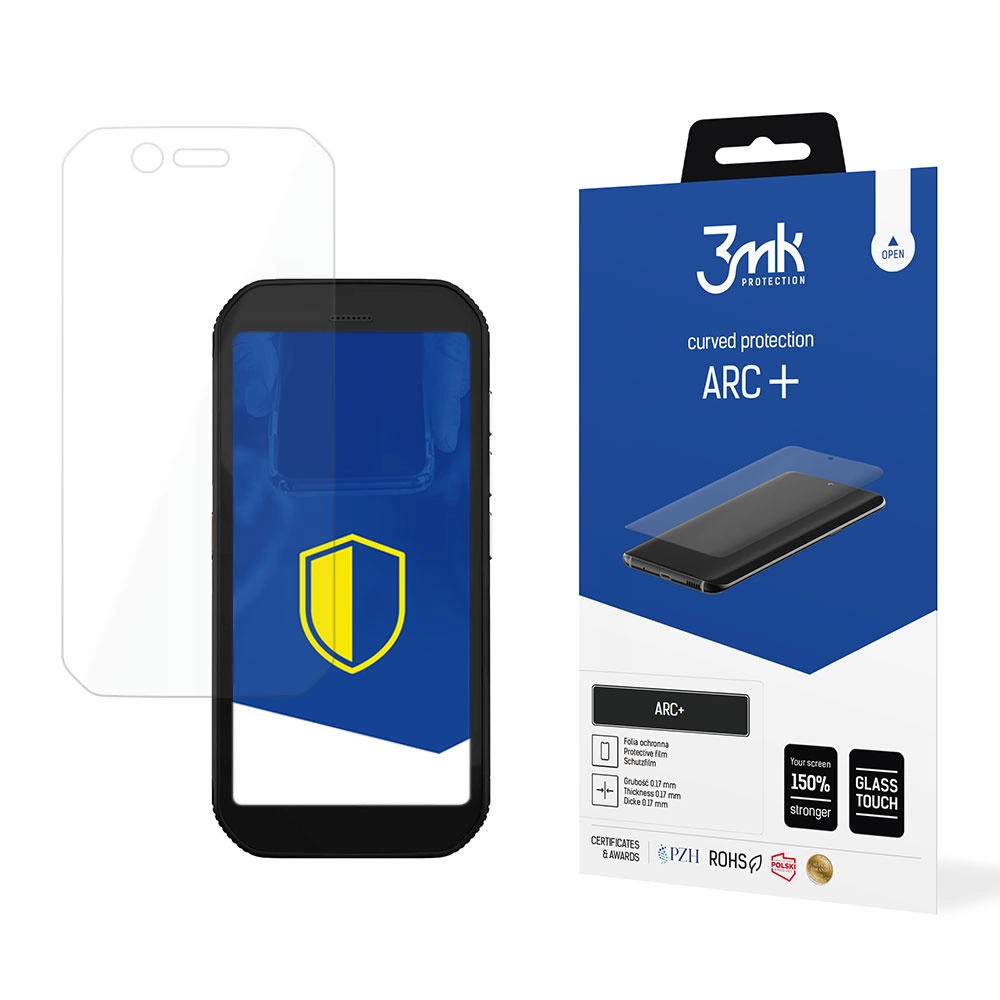 Caterpillar S42+ Защитная Пленка на Экран | 3MK ARC+ Protective Film Rounded Fullscreen Protector