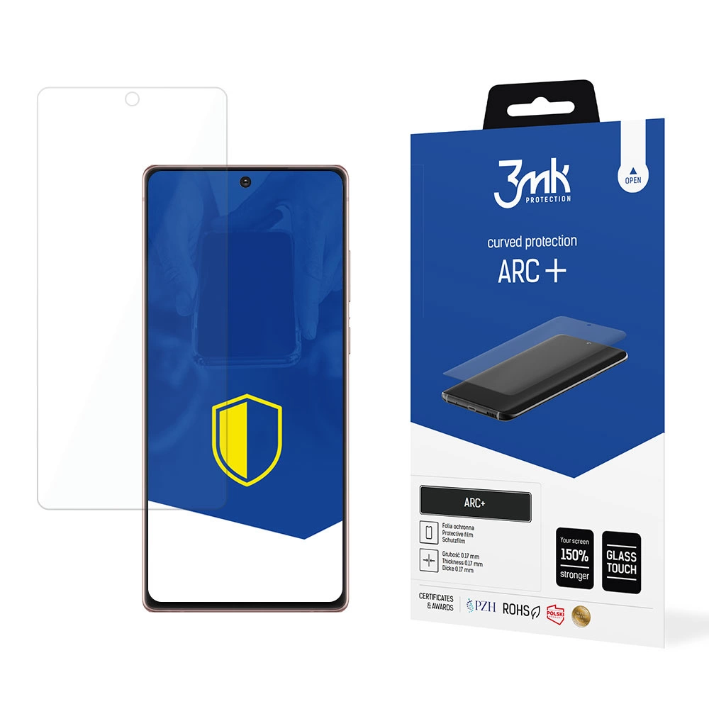 Samsung Galaxy Note 20 5G Aizsargplēve uz Visu Ekrānu | 3MK ARC+ Protective Film Rounded Fullscreen Protector