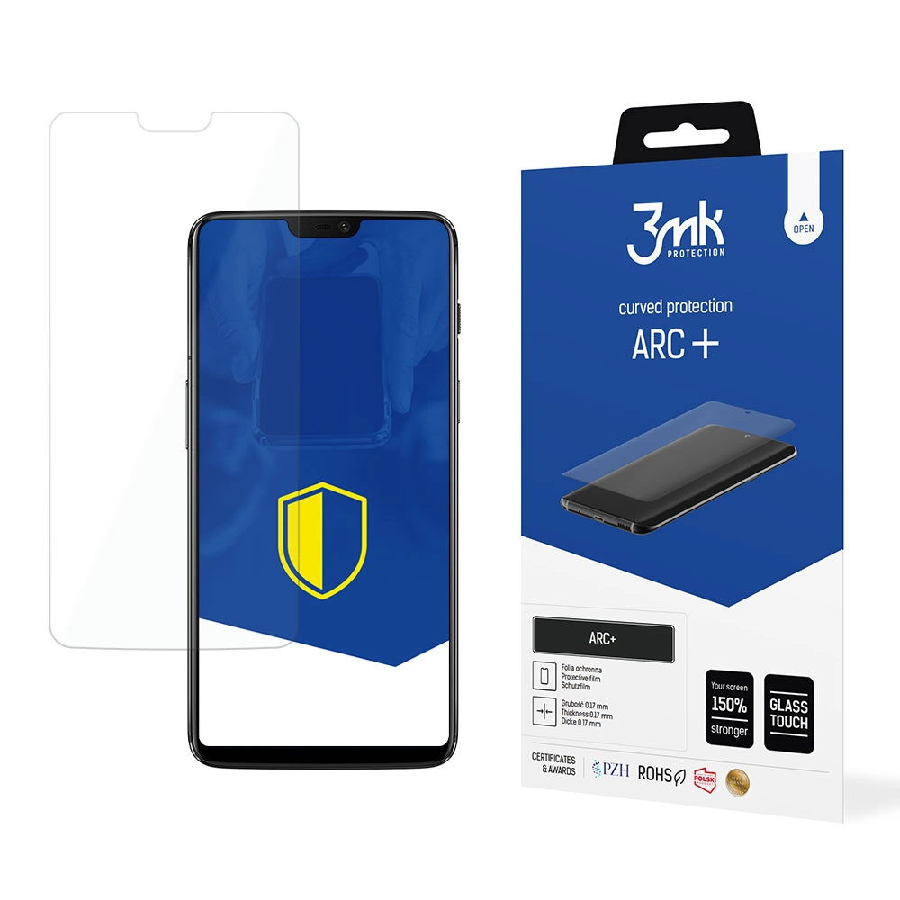 OnePlus 6 Защитная Пленка на Экран | 3MK ARC+ Protective Film Rounded Fullscreen Protector