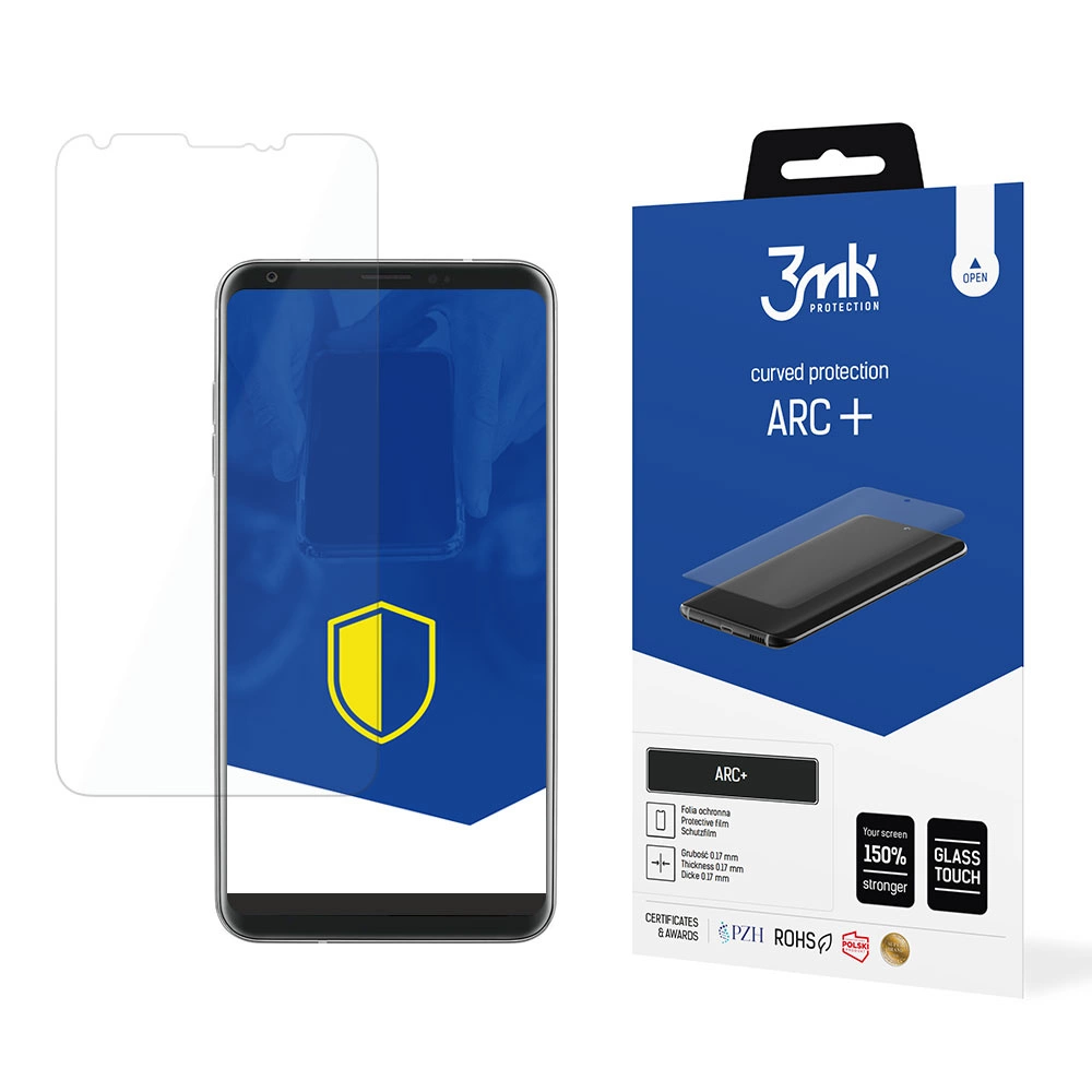 LG V30 Aizsargplēve uz Visu Ekrānu | 3MK ARC+ Protective Film Rounded Fullscreen Protector