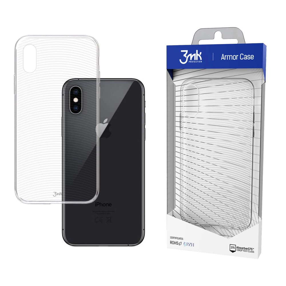 Apple iPhone X / Xs / 10 / 5.8" 3MK Armor Case Cover, Transparent | Чехол Кейс Бампер Обложка...
