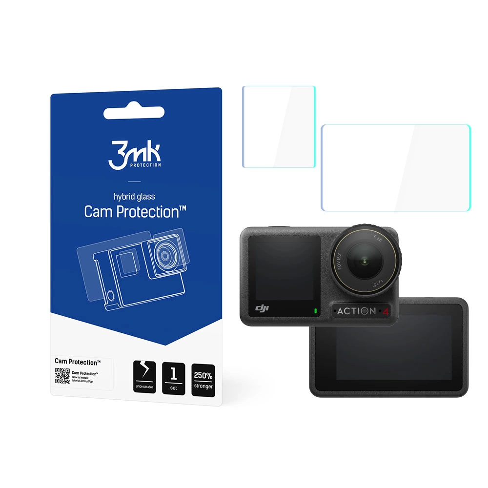 3mk Cam Protection aizsargstikls priekš DJI Osmo Action 4 | protective glass for