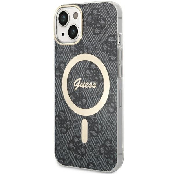 Чехол Guess для iPhone 14 4G MagSafe, черный