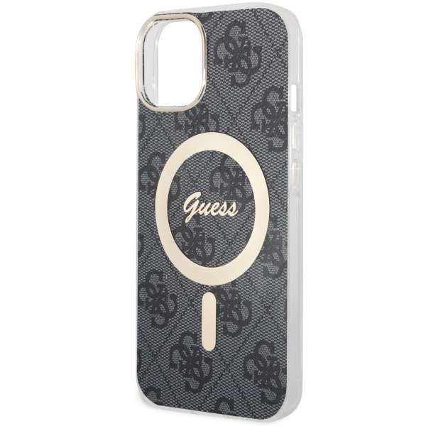 Guess iPhone 14 Case 4G MagSafe, Black