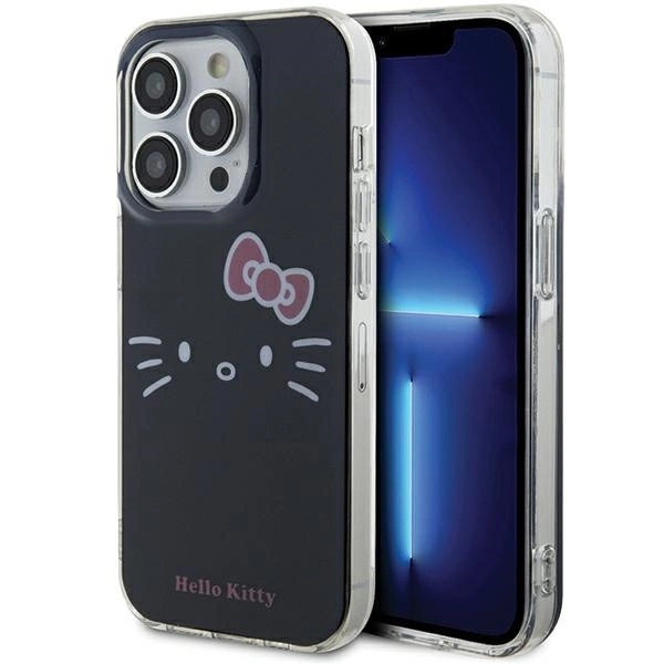 Apple iPhone 13 / 13 Pro 6.1'' Hello Kitty IML Kitty Face Cover Case, Black | Telefona Maciņš Vāciņš Apvalks...