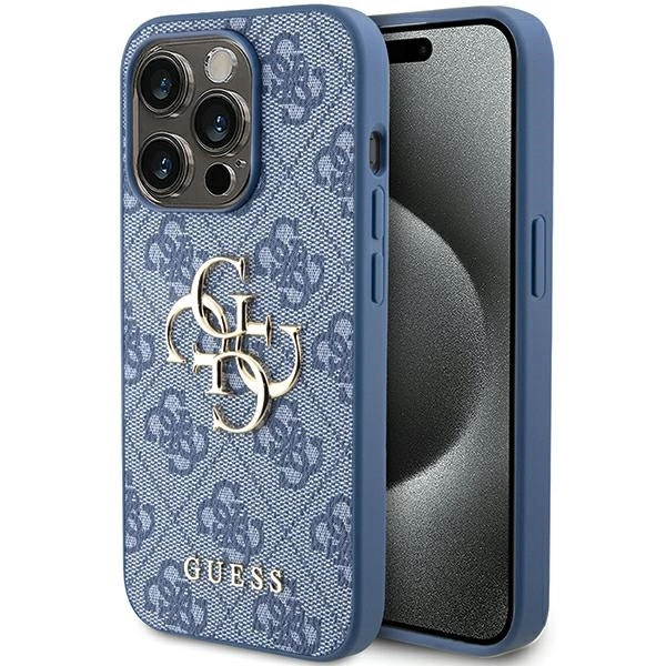 Guess 4G Big Metal Logo korpuss iPhone 15 Pro - zils | case for blue