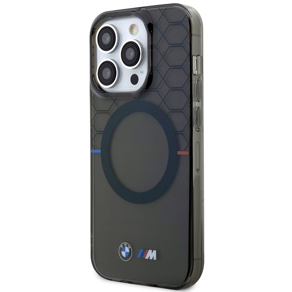 BMW iPhone 13 Pro Max vāciņš Pattern MagSafe, pelēks