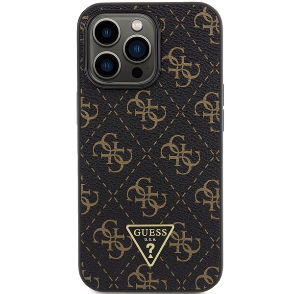 Guess GUHCP15XPG4GPK iPhone 15 Pro Max 6.7\\\" black/black hardcase 4G Triangle Metal Logo