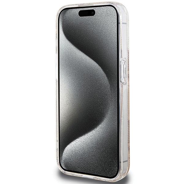 Guess iPhone 15 Pro vāciņš IML GCube MagSafe, brūns