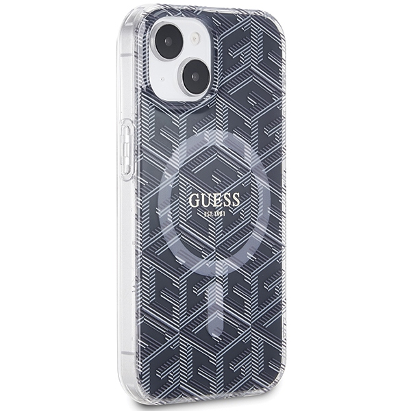 Guess iPhone 15 Plus / 14 Plus Case IML GCube MagSafe, Black