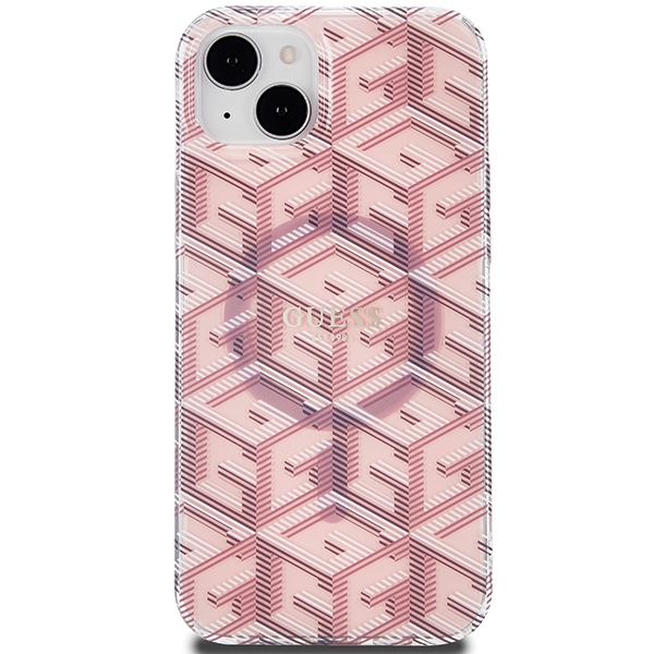 Guess iPhone 15 Plus / 14 Plus vāciņš IML GCube MagSafe, rozā