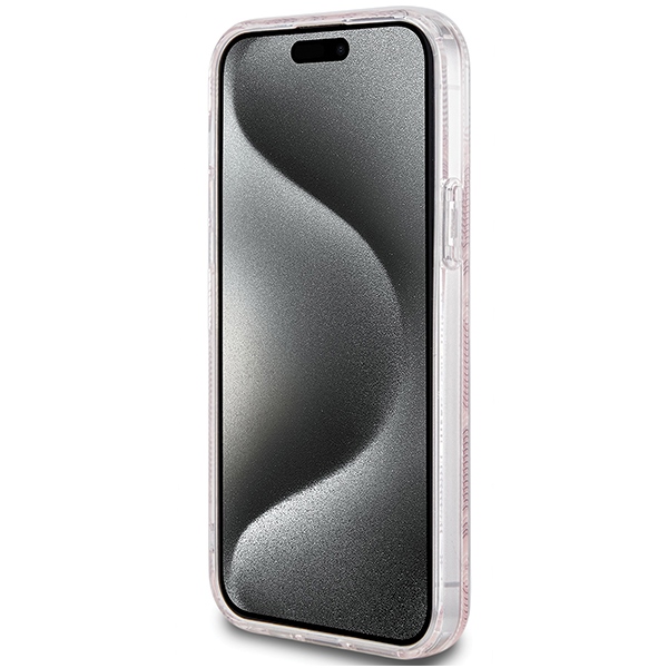 Guess iPhone 15 Plus / 14 Plus vāciņš IML GCube MagSafe, rozā