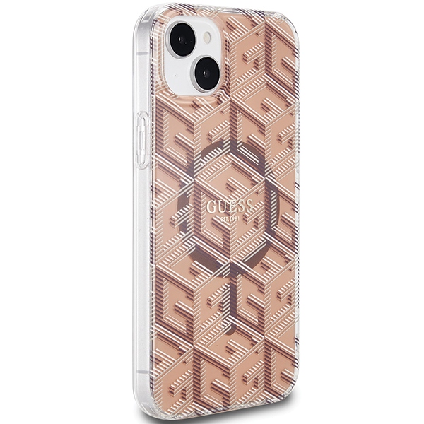 Guess iPhone 15 Plus / 14 Plus vāciņš IML GCube MagSafe, brūns