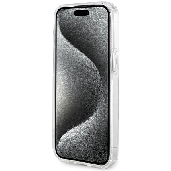 Guess IML Flowers Wreatch MagSafe case for iPhone 15 / 14 13 - transparent