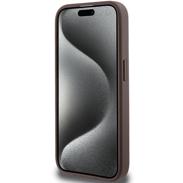 Guess 4G Stripe Collection case for iPhone 15 Pro Max - brown
