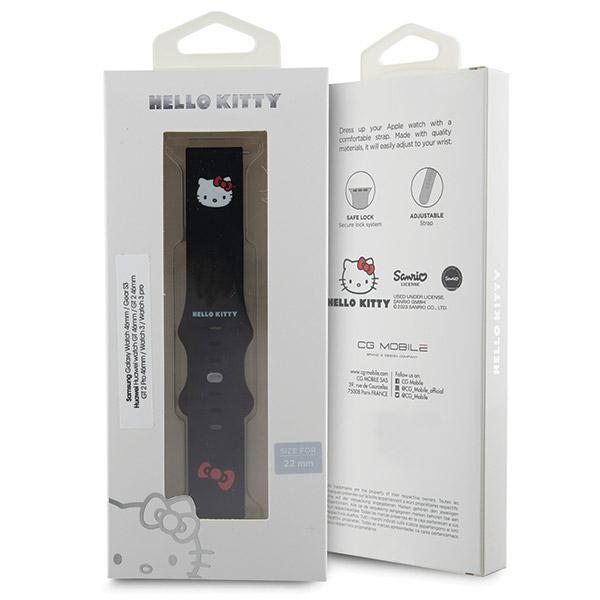 Hello Kitty Silicone Kitty Head универсальный ремешок 22мм, черный