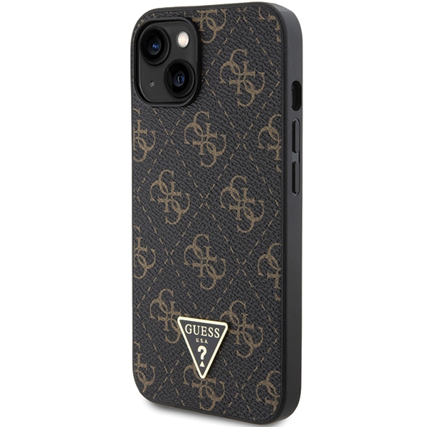 Guess 4G Triangle Metal Logo case for iPhone 15 Plus / 14 Plus - black