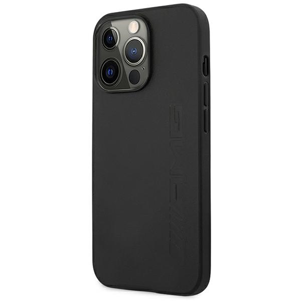 Mercedes iPhone 14 Pro vāciņš Leather Hot Stamped, melns