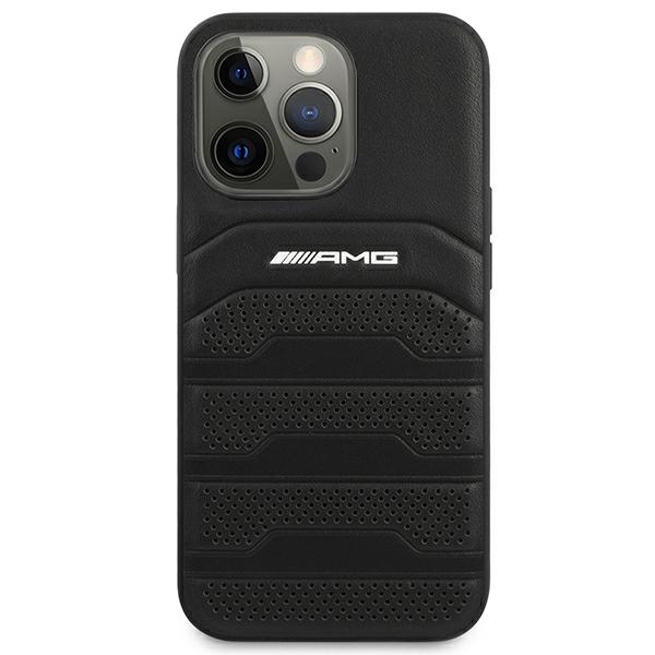 Чехол Mercedes для iPhone 14 Pro Max AMG Debossed Lines, черный