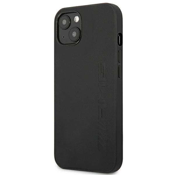 Mercedes iPhone 14 Plus Case Leather Hot Stamped, Black
