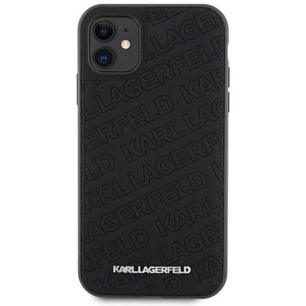 Karl Lagerfeld iPhone 11 / XR vāciņš Quilted K Pattern, melns