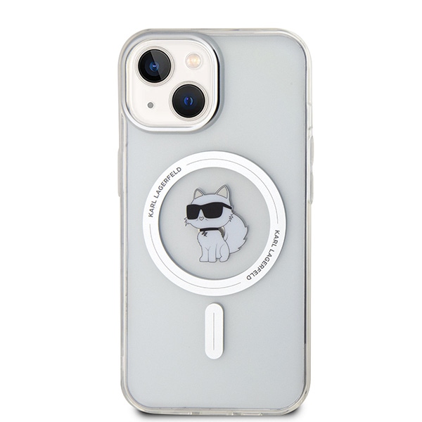 Karl Lagerfeld iPhone 15 vāciņš IML Choupette MagSafe, caurspīdīgs