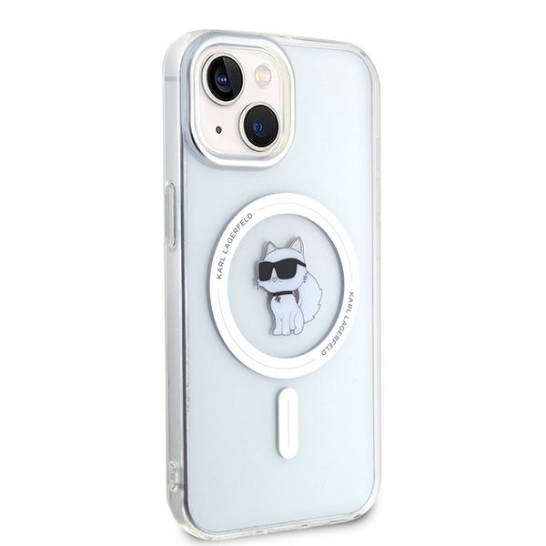 Karl Lagerfeld iPhone 15 vāciņš IML Choupette MagSafe, caurspīdīgs