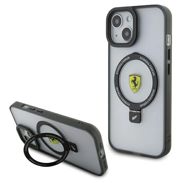 Ferrari iPhone 15 Plus / 14 Plus vāciņš Ring Stand 2023 MagSafe, caurspīdīgs