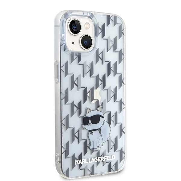 Apple iPhone 15 6.1\'\' Karl Lagerfeld Monogram Choupette Cover Case, Transparent | Чехол Кейс Бампер...