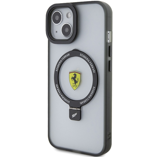 Ferrari iPhone 15 Plus / 14 Plus vāciņš Ring Stand 2023 MagSafe, melns