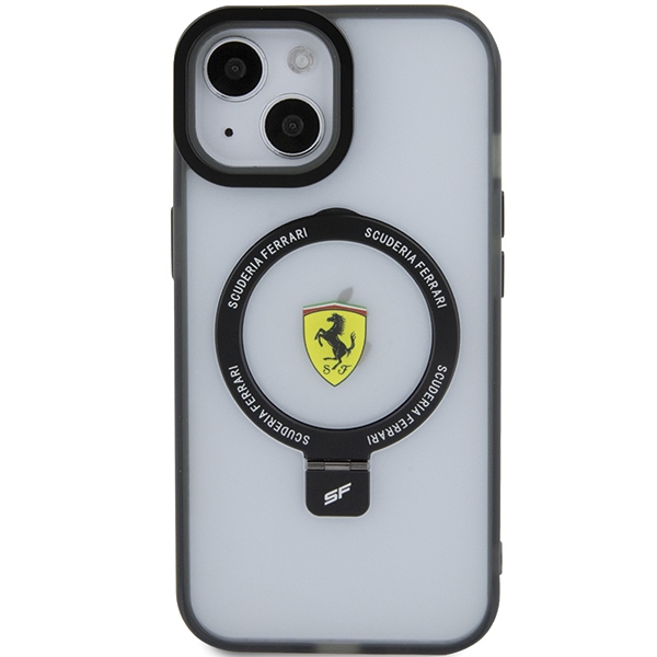 Ferrari iPhone 15 Plus / 14 Plus vāciņš Ring Stand 2023 MagSafe, melns
