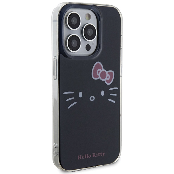 Hello Kitty iPhone 14 Pro Max vāciņš IML Kitty Face, melns