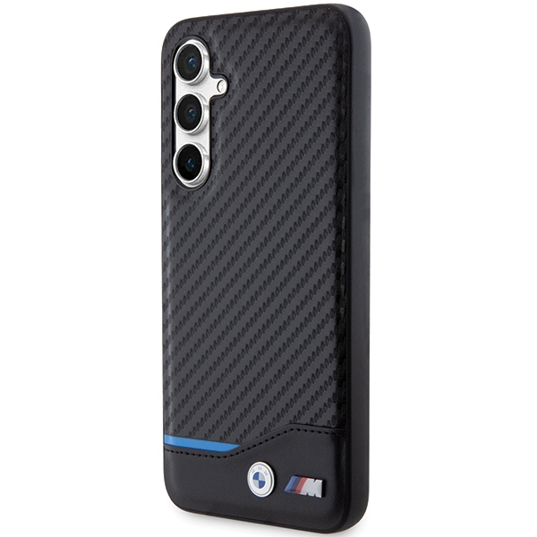 BMW Samsung Galaxy S23 FE Case Leather Carbon, Black