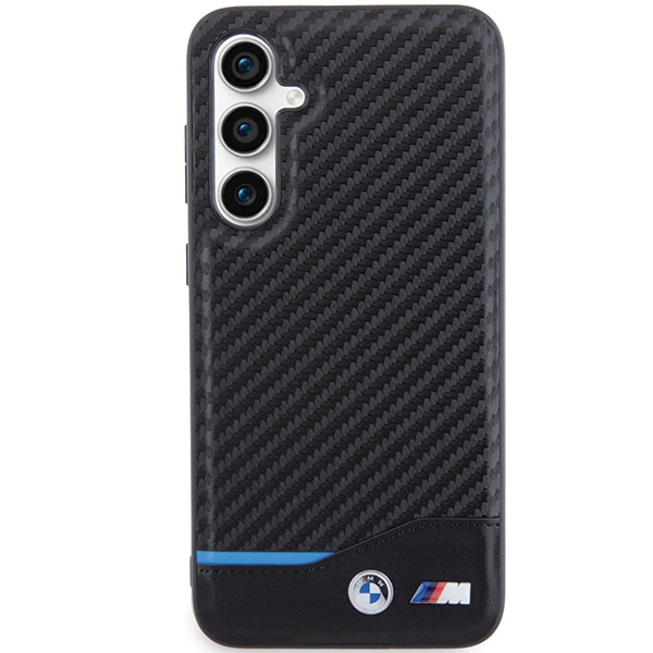 BMW Samsung Galaxy S23 FE Case Leather Carbon, Black