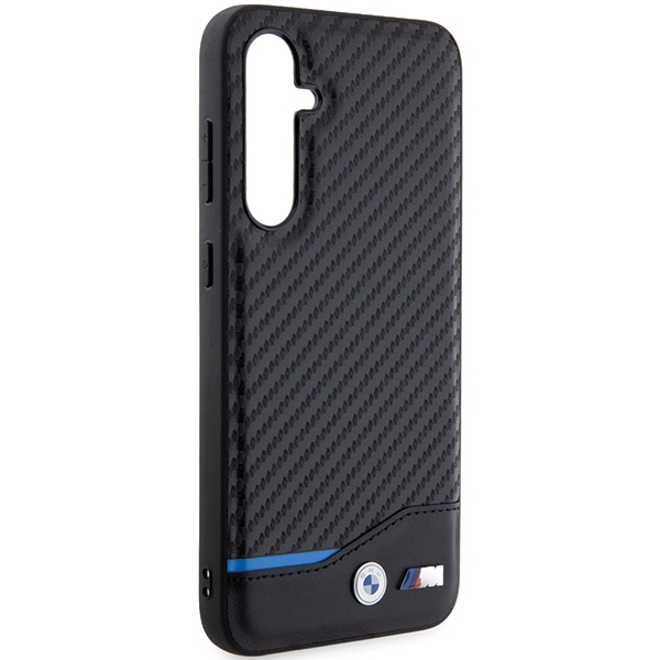 BMW Samsung Galaxy S23 FE Case Leather Carbon, Black