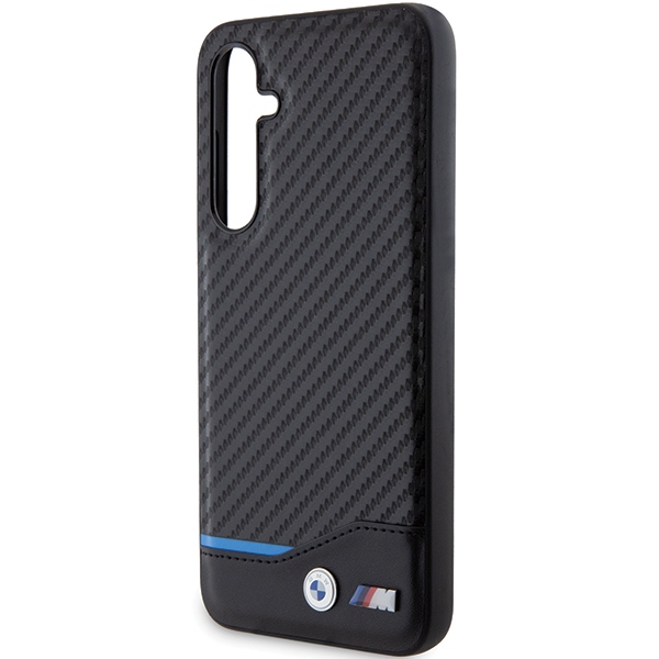 BMW Samsung Galaxy S23 FE Case Leather Carbon, Black