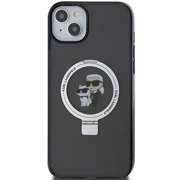 Karl Lagerfeld Ring Stand MagSafe Case for iPhone 15 / 14 / 13 Black