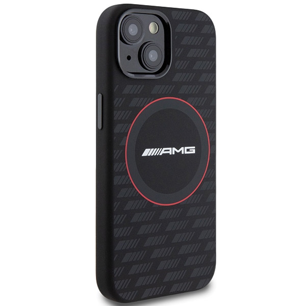 Mercedes AMG Silicone Carbon Pattern MagSafe vāciņš iPhone 13 / 14 / 15, melns
