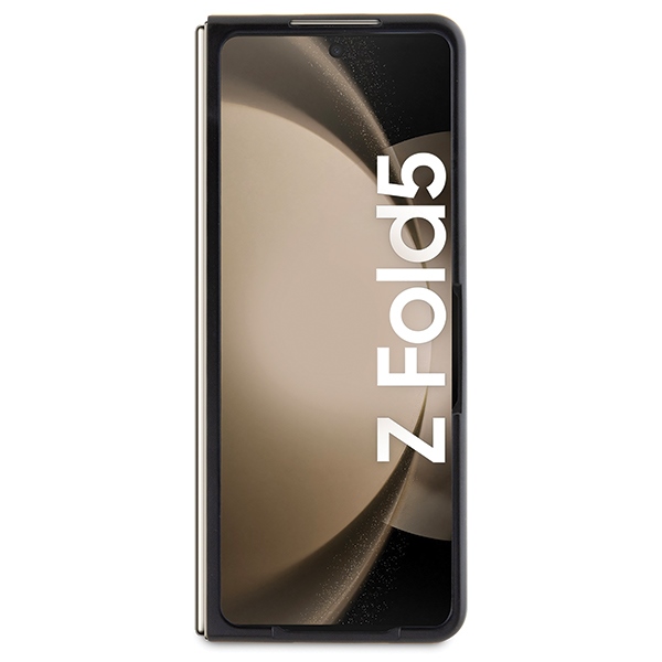 BMW Samsung Galaxy Z Fold 5 vāciņš Leather Hot Stamp, melns