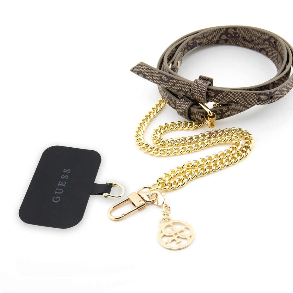 Универсальный ремешок для телефона Guess 4G Chain CBDY - коричневый