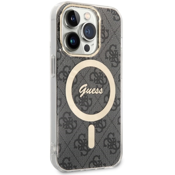 Guess iPhone 14 Pro vāciņš 4G MagSafe, melns
