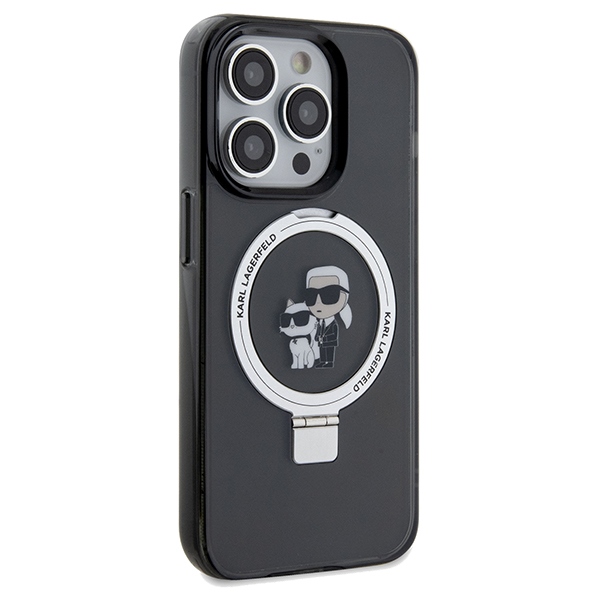 Чехол Karl Lagerfeld для iPhone 14 Pro Ring Stand Karl & Choupette MagSafe, черный