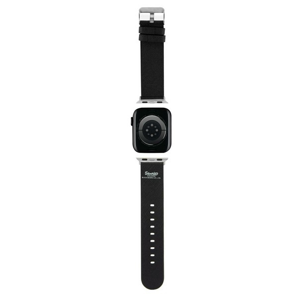 Hello Kitty Strap for Apple Watch 38/40/41mm Heads & Bows Pattern, Black