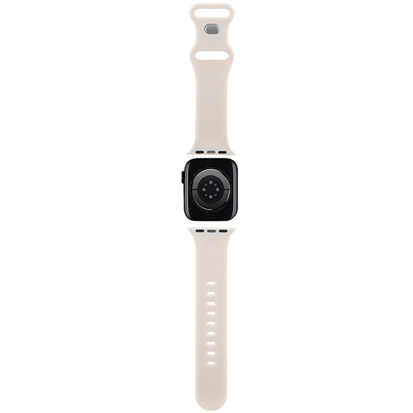Hello Kitty Apple Watch 38/40/41mm siksniņa Silicone Tags Graffiti, bēša